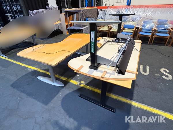 Hæve/sænke borde 3 styk