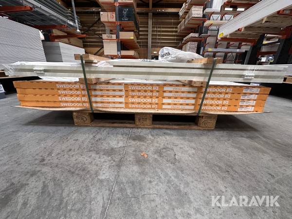 Dobbelt dør Swedoor Style SP10 glas hvid 4 styk