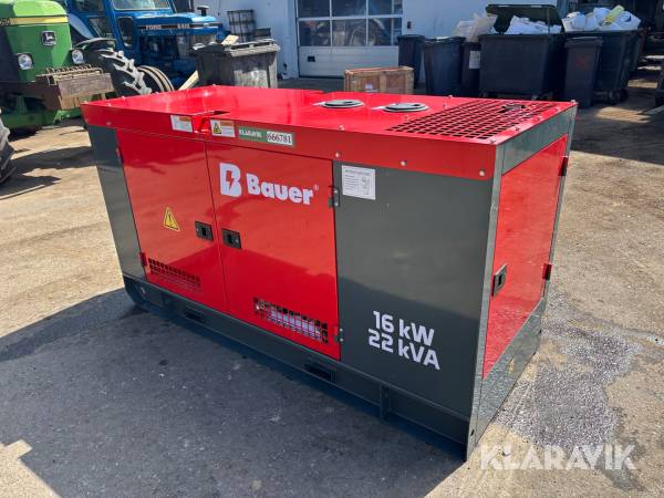 Generator 16 kW/22 kVA Bauer GFS-16kW Ny/ubrugt