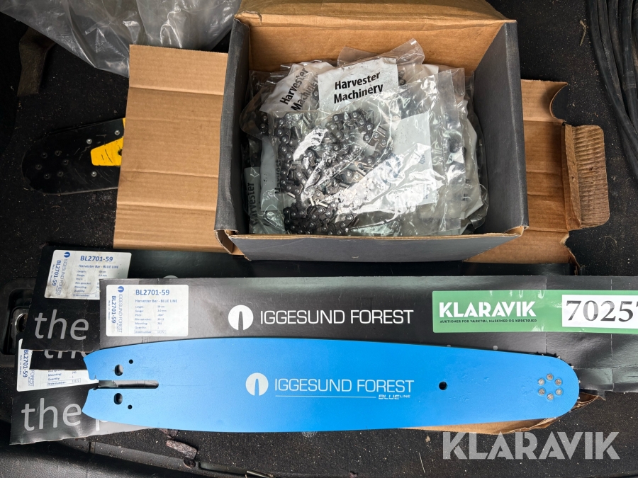 Kæde og svær til skovmaskine