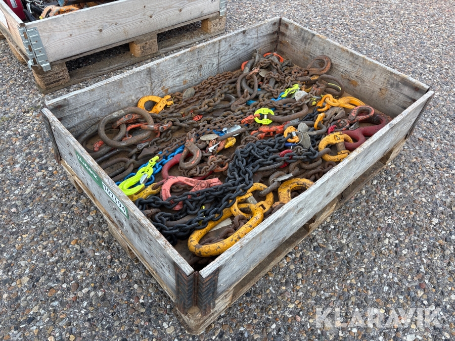 Blandet lot løftekæder og surringskæder 20 stk.