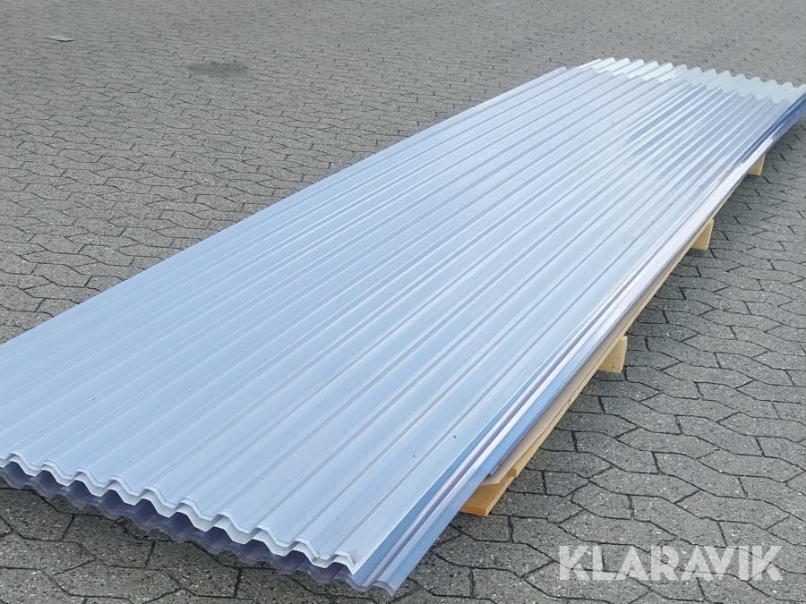 Trapezplader klar og blå – 19 styk