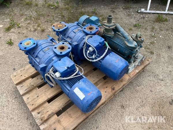 Lot: Vacuum pumper og centrifugal pumpe Siemens 