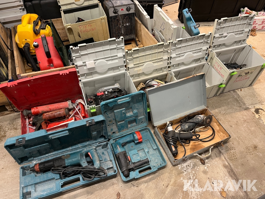 Værktøj blandet Makita, Dewalt, Bosch Og Andre