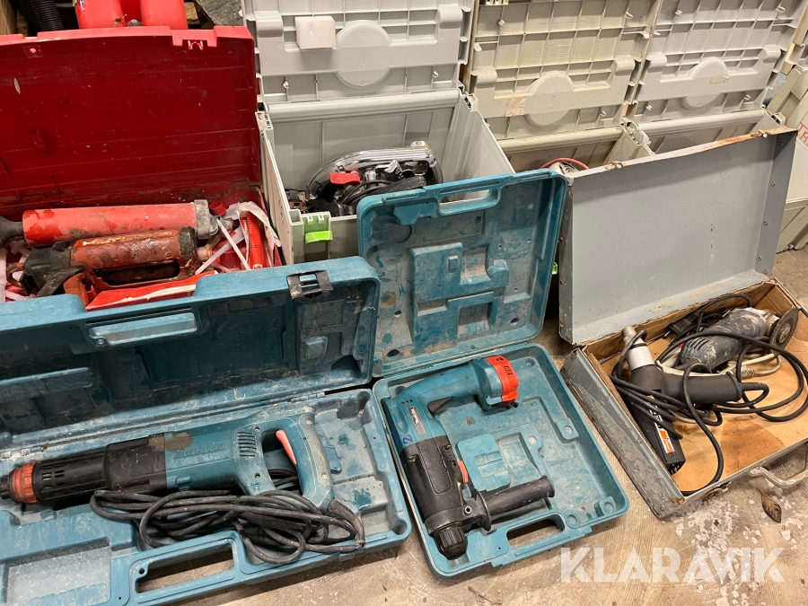 Værktøj blandet Makita, Dewalt, Bosch Og Andre