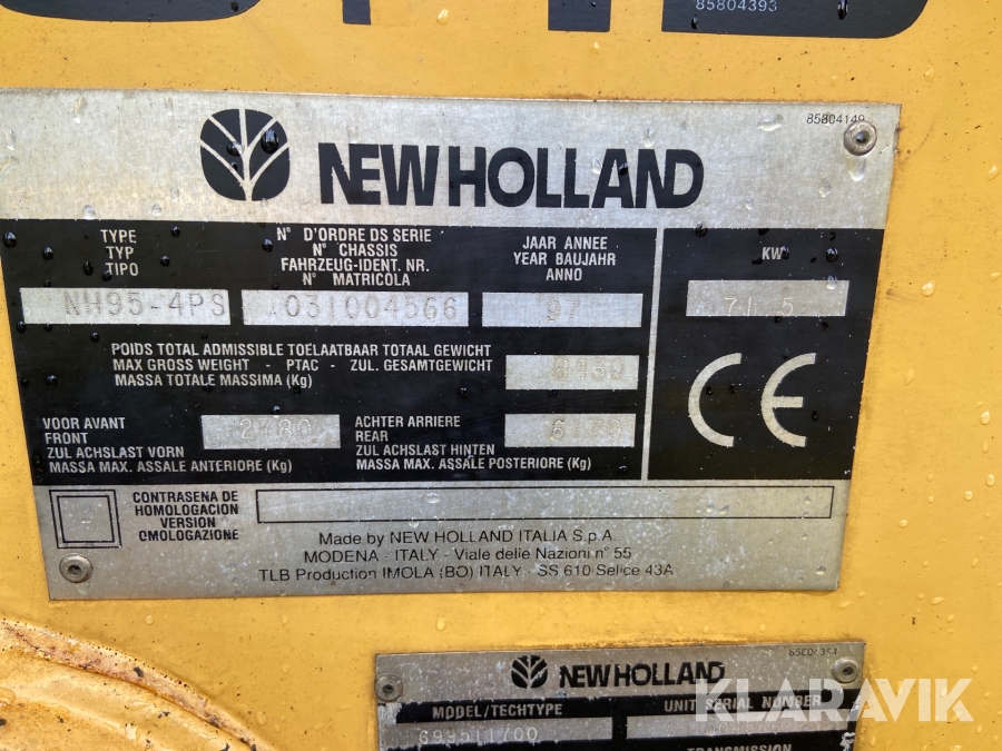 Gravemaskine New Holland NH95