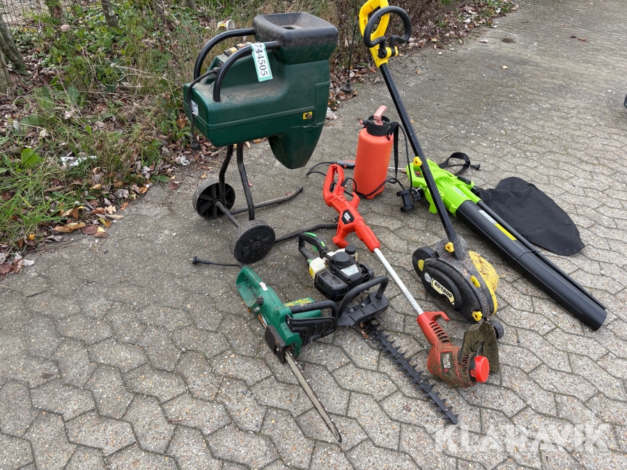 Blandet lot haveredskaber