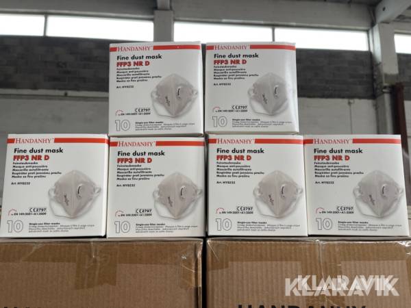 Støvmasker Handanhy FFP3 NR D 3 kasser à 12 æsker