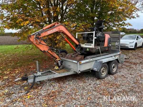 Minigraver & trailer Kubota