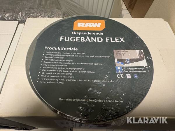 Fugebånd 5kasser af 15 ruller i alt 75ruller Raw