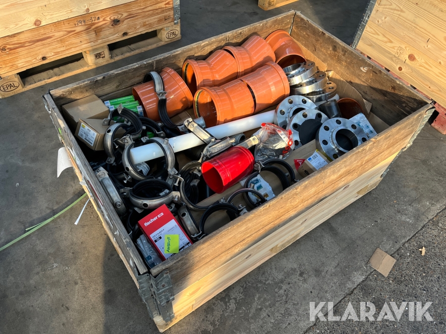 Lot - kugleventiler, rørbærere, rør og øvrigt
