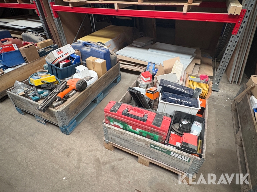 Blandet værktøj, redskaber og tilbehør 2 paller