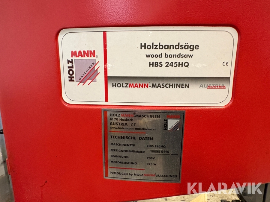 Båndsav Holz Mann Hbs245hq