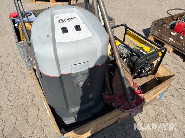 Støvsuger, generator og vvs bord - 5 dele