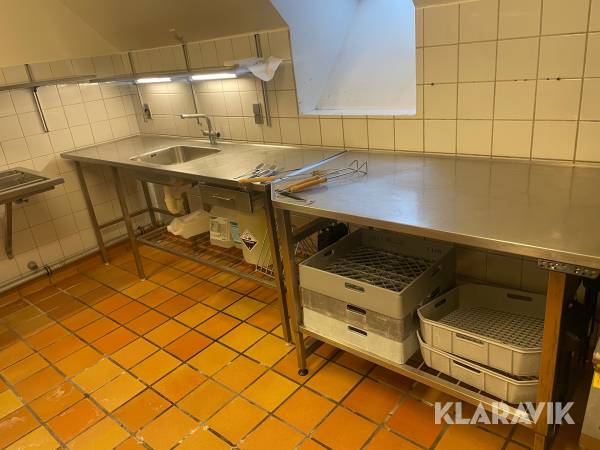 Køkkenbord i rustfrit stål