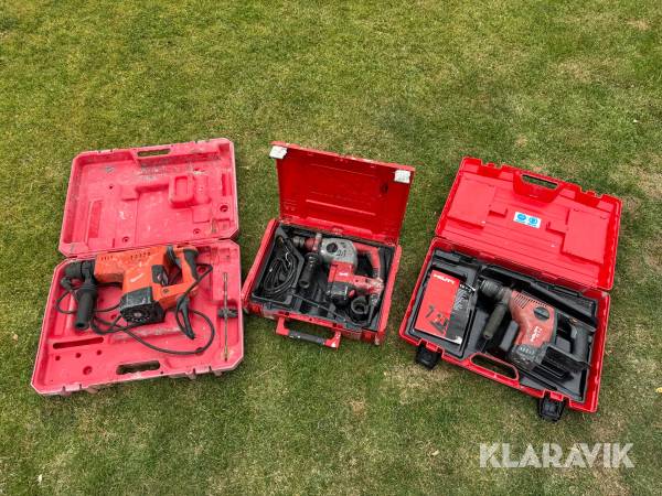 Parti med bore-/mejselhammere Hilti Og Milwaukee