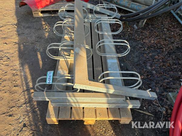 Galvaniserede cykelstativer til nedstøbning 3 Styk