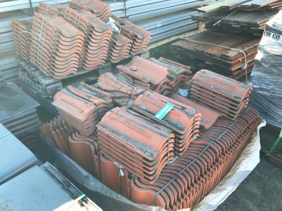 Parti med tagsten/tegl