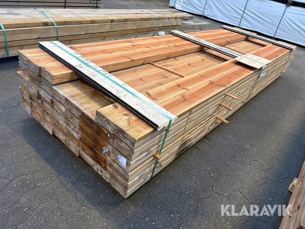 Terrassebrædder brun imprægneret 90 styk