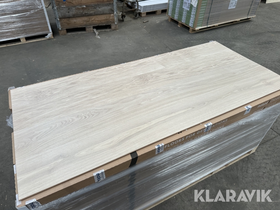 Gulv Moland Pine Cork Plank Design French White 104,64m2