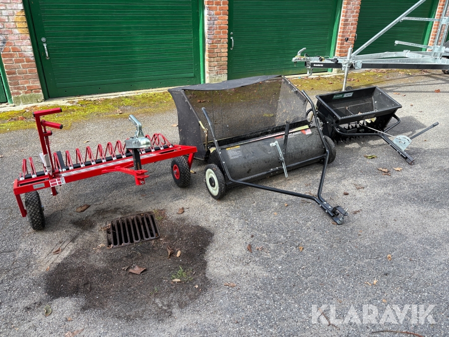 Gård rive- græsopsamler- gødningsspreder