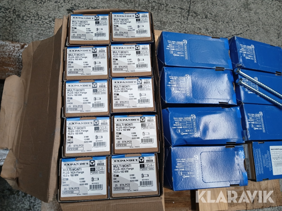 Betonskruer 10x160 Expandet Multi-monti plus ss 10x160mm