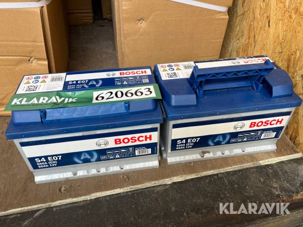 EFB batterier Bosch S4 E07 2 stk 65Ah