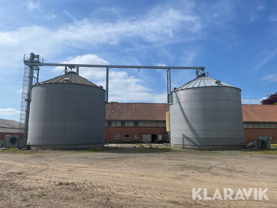 Stålsiloer Twister 5000 Tønder 2 styk med omrøring