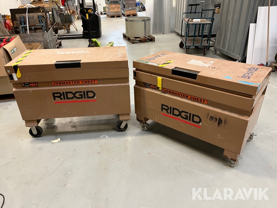 Værktøjsvogn Ridgid 4820 jobmaster chest 2 styk
