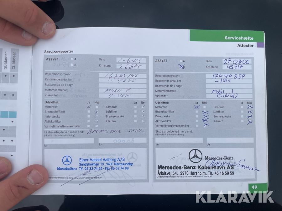 Personbil Mercedes-Benz CLK500