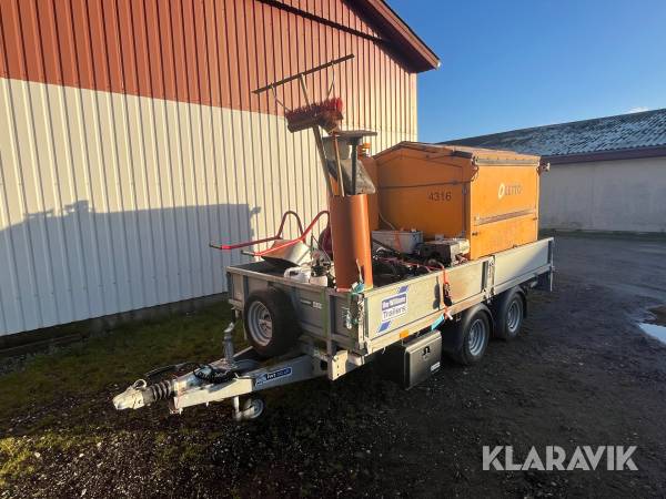 Trailer med asfalt kasse og tilbehør Ifor williams LM125