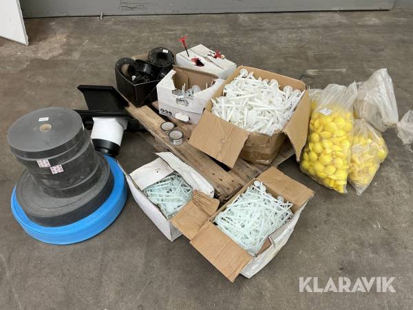 Samlet parti div byggematerialer