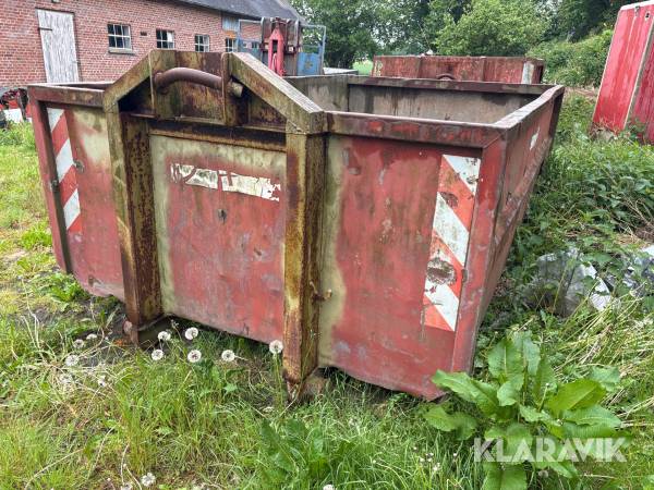 Container med krog- og wejer hejs