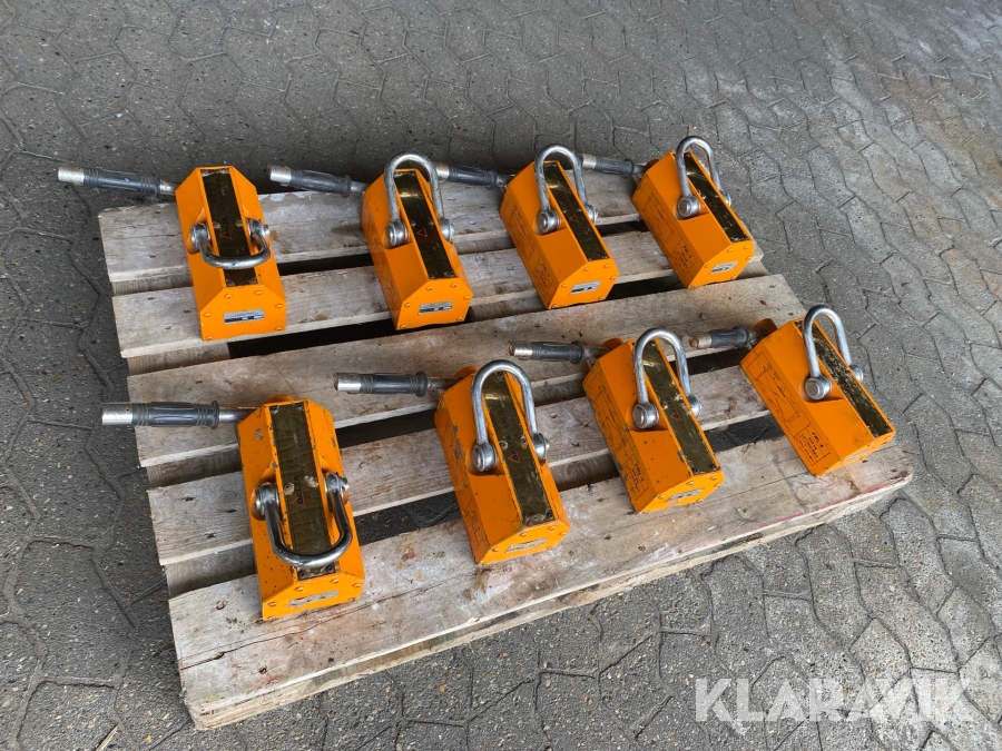 Løfte magnet 8 styk. Delta Pml - 6, Viborg, Klaravik auktion