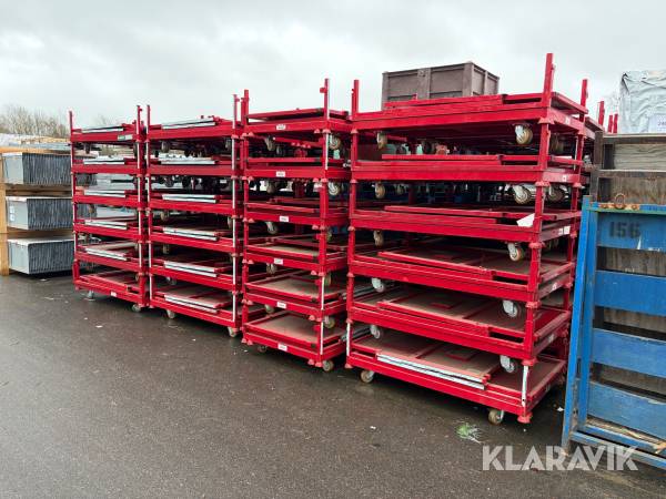 Stabelbare rullevogne 39 styk