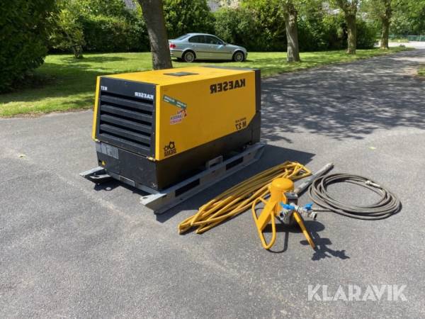 Mobil kompressor Kaeser Mobilair m27 med skyde udstyr