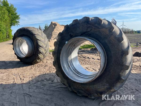 Tvillingehjul Michelin Axiobib 800/70R38 med låse