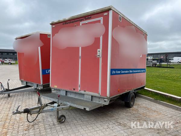 Personalevogn Scanvogn 4 mands spisevogn m/toilet 750kg