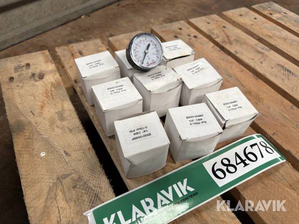 Manometer til luft 0-10 bar
