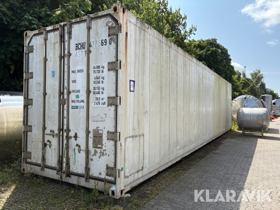 Isoleret Køle container 40 fod High cube