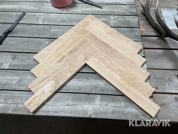 Gulv Eg sildebensparket 65,52 kvadratmeter