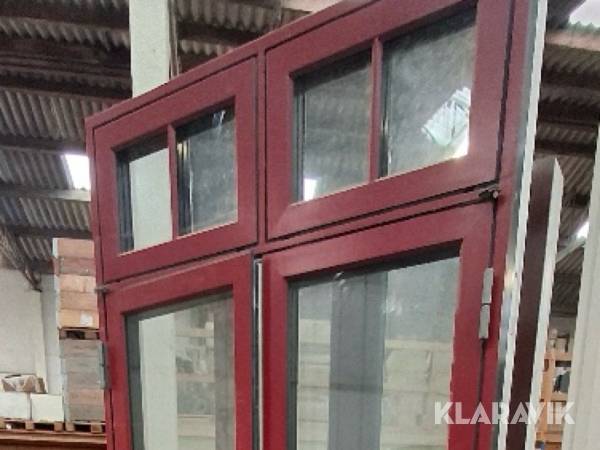 Dobbelt terrassedør træ/alu 1 styk