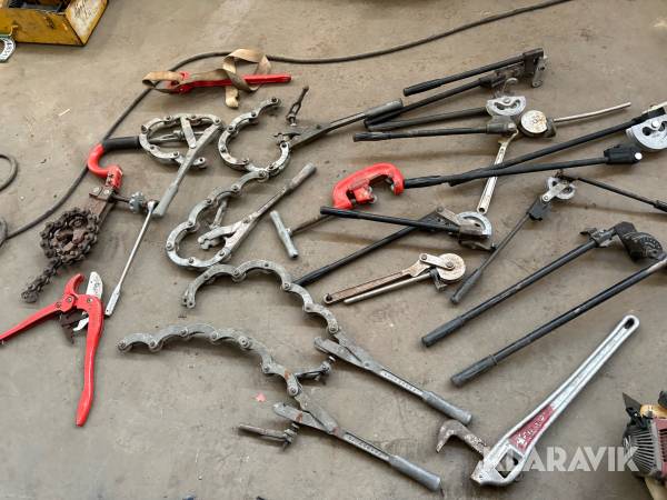 Samling af rørværktøj