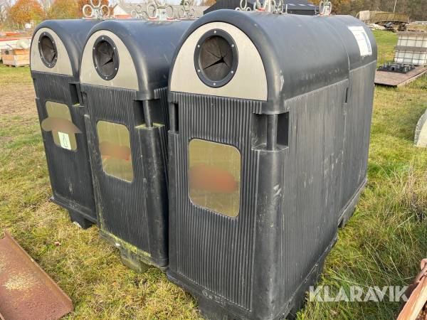 Metal/Glas beholdere 7 styk