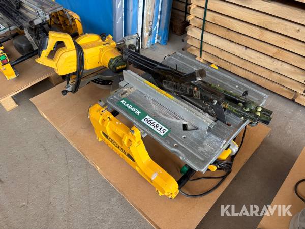 Bordrundsav + kapsav Dewalt DW743 + DW707