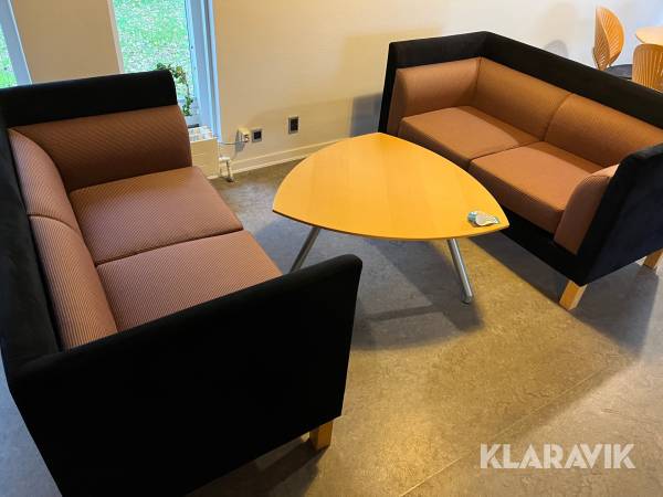 Sofa sæt 2 stk. 2 personer og bord