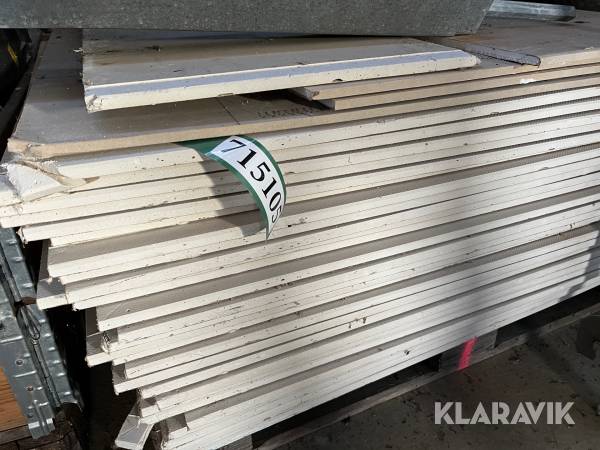 Gipsplader 28 styk med spartelkant