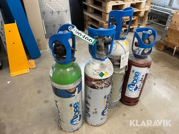 Tomme gasflasker Albee 4 styk