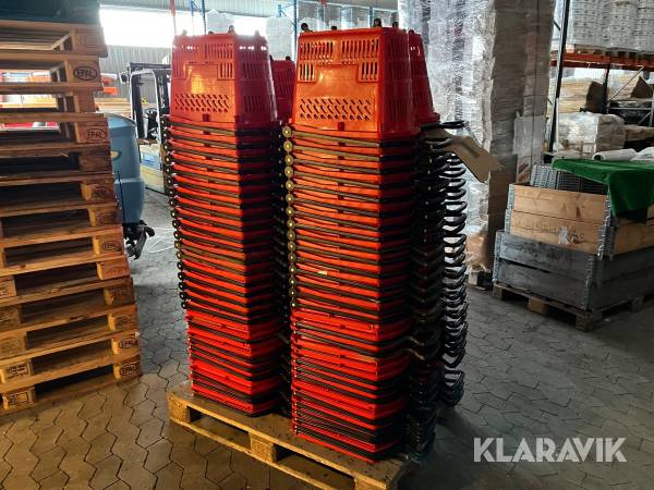 Indkøbskurve på hjul 1 palle - 116 styk