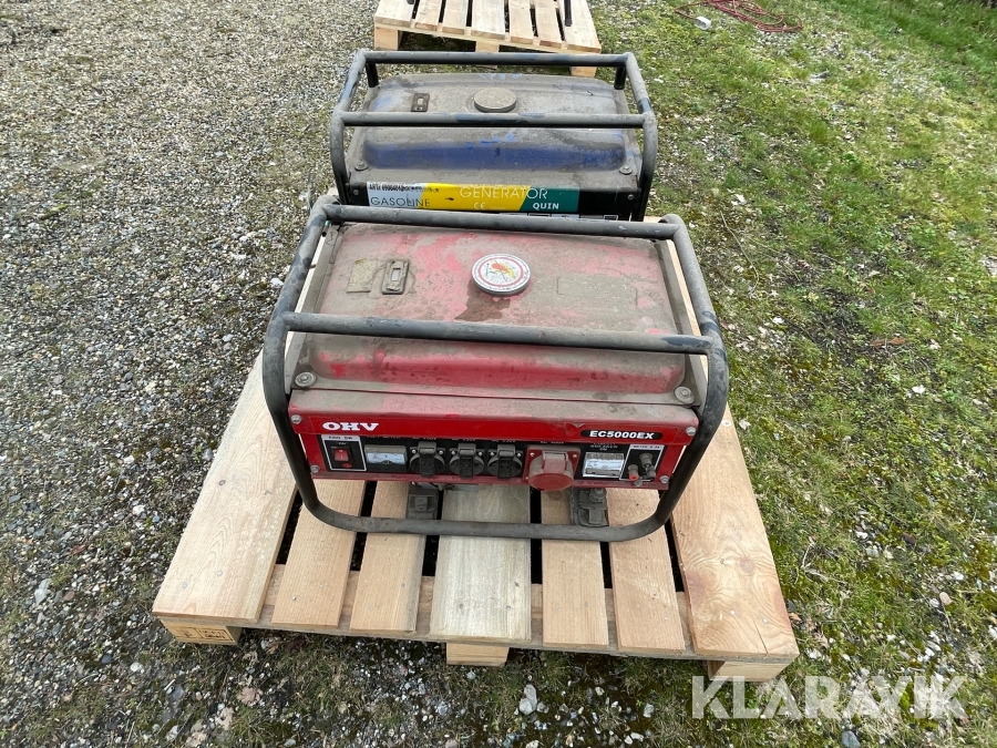 Generator OHV/Ukendt EC5000 EX / Ukendt Benzin - 2 stk